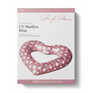 Marilyn Monroe I Love Marilyn Heart Ring Pool Float With Metallic Accents 50" x